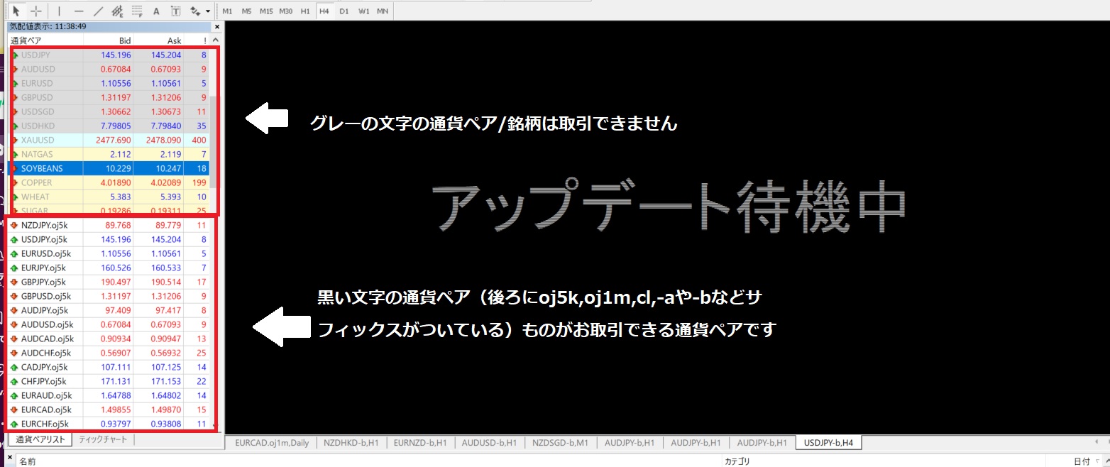 アップデート待機中」となりチャートが表示できません | よくある質問 | OANDA証券株式会社